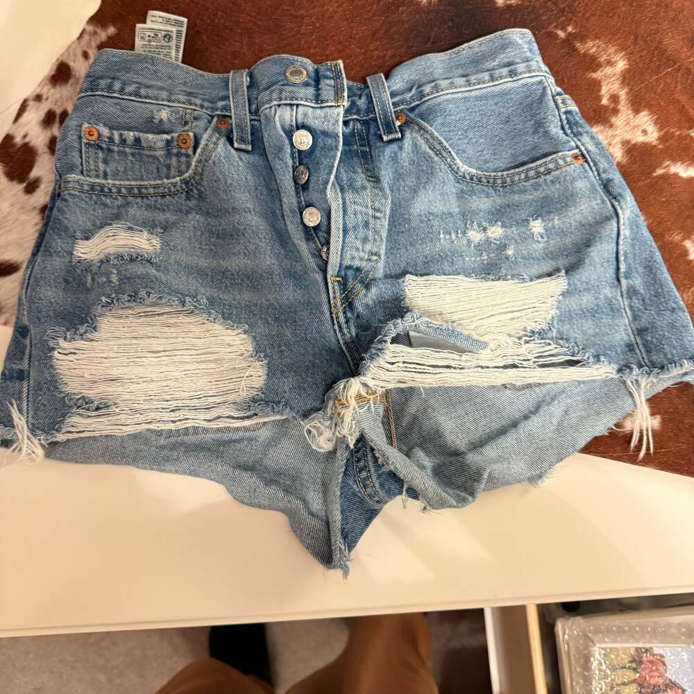 Levi's 501 Original High Rise Denim Cut-Off Shorts